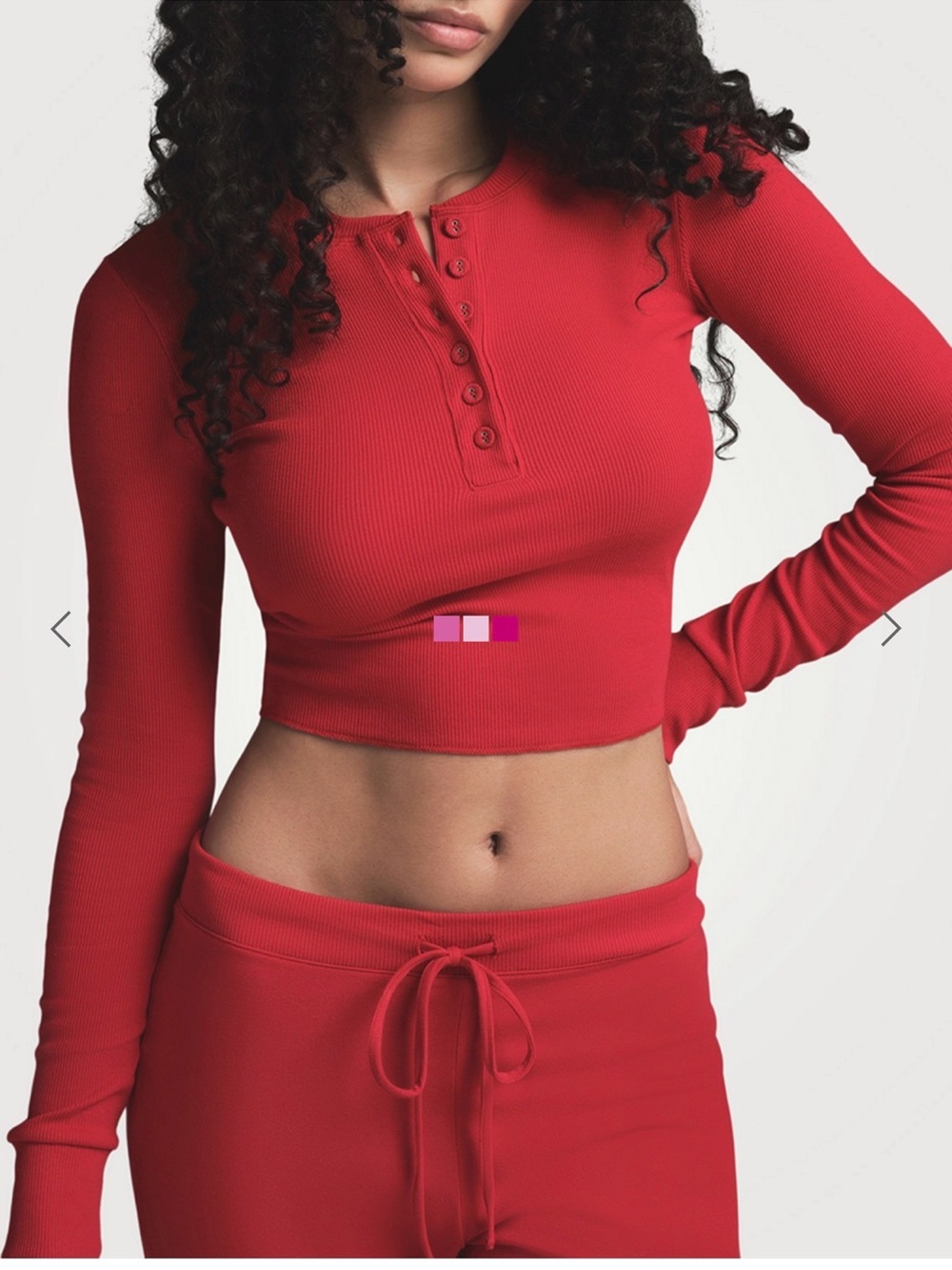 NWOT SKIMS Cotton Rib Long Sleeve Crop